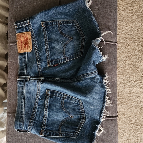 Levi's Pants - Levi's 501 Button Fly Cutoff Denim Jean Shorts High Rise Waist 34